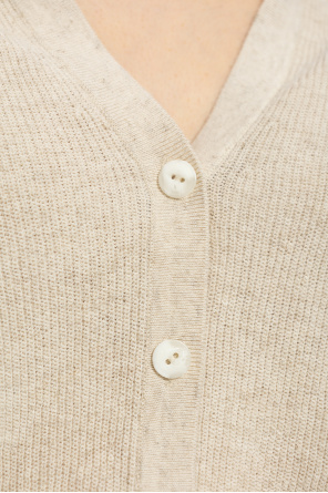 floral applique chest shirt  ‘Dina’ ribbed cardigan