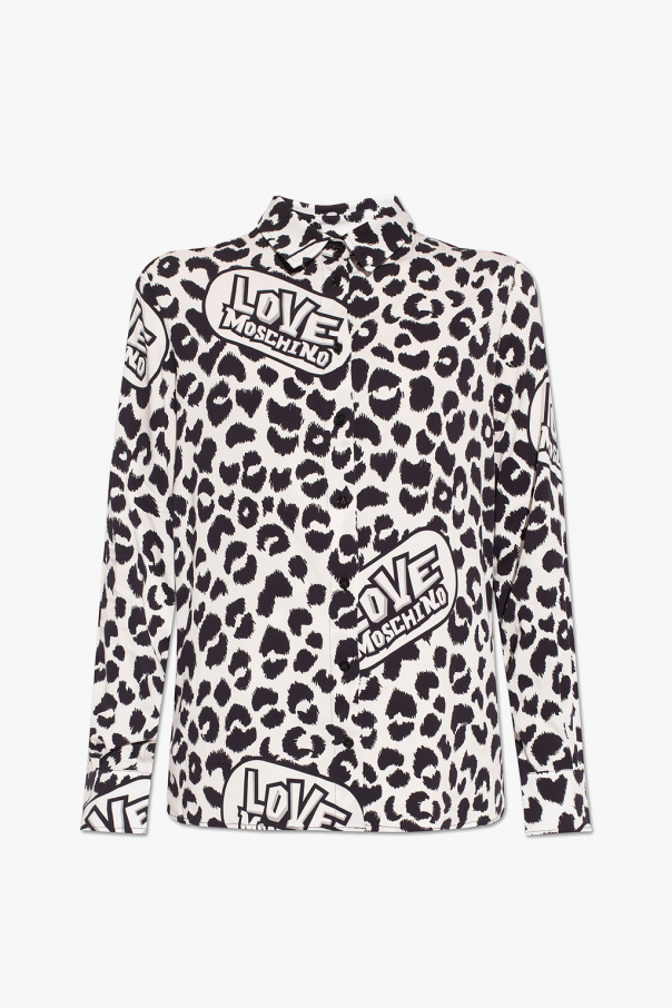 Love Moschino Leopard print Icon shirt