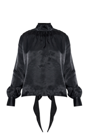 Satynowy top z odkrytymi plecami