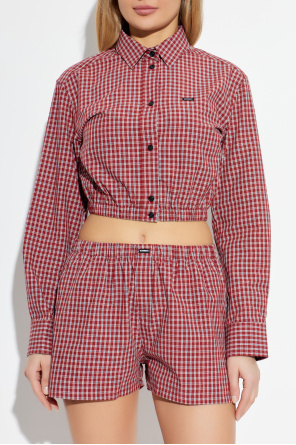 VETEMENTS Short check-patterned shirt