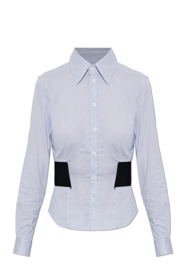 Shirt with a sewn-in waist belt od VETEMENTS