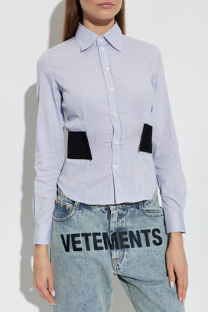 VETEMENTS Риза с пришит колан на талията