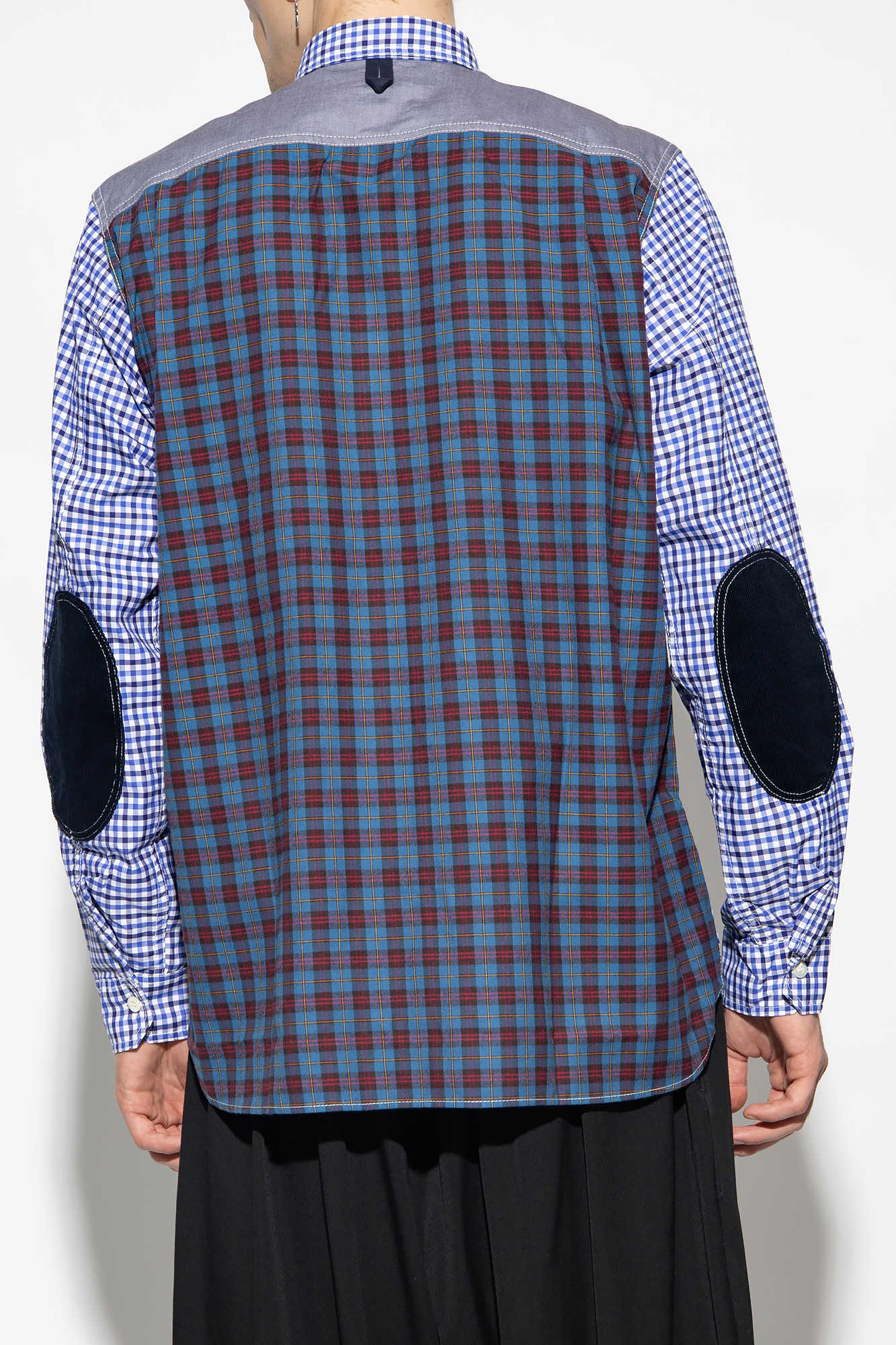 Comme Des Garçons Shirt contrast knit jumper Checked shirt