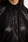 Proenza Schouler puff-sleeves scoop-neck mini dress Shirt from vegan leather