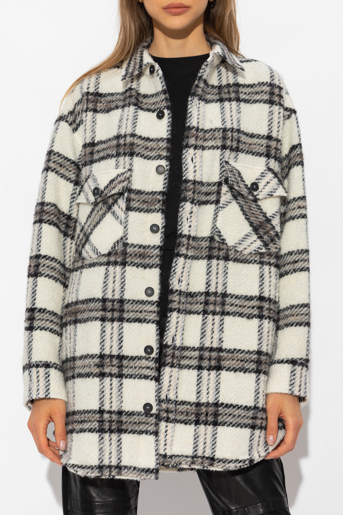 iro plaid coat