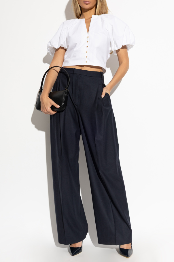 FRAME Top with puff sleeves