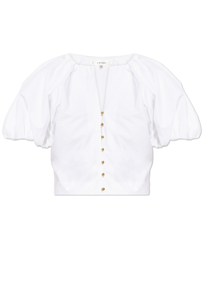 Top con mangas abullonadas