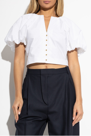 FRAME Top with puff sleeves
