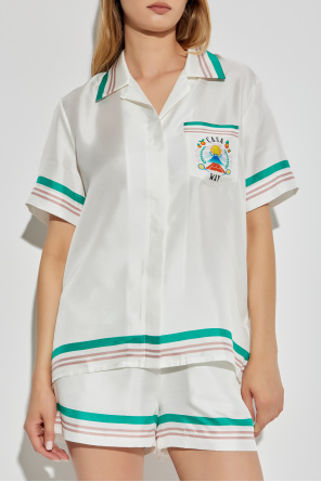 Casablanca Jedwabna koszula z kieszenią