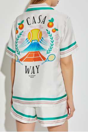 Casablanca Jedwabna koszula z kieszenią