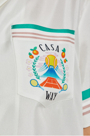 Casablanca Jedwabna koszula z kieszenią