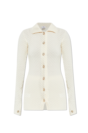 Long-sleeve top with slit