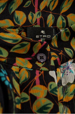 Etro Jedwabna koszula z motywem kwiatowym