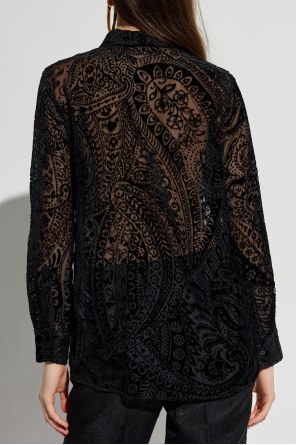 Etro Hemd mit gemustertem, samtigem Finish