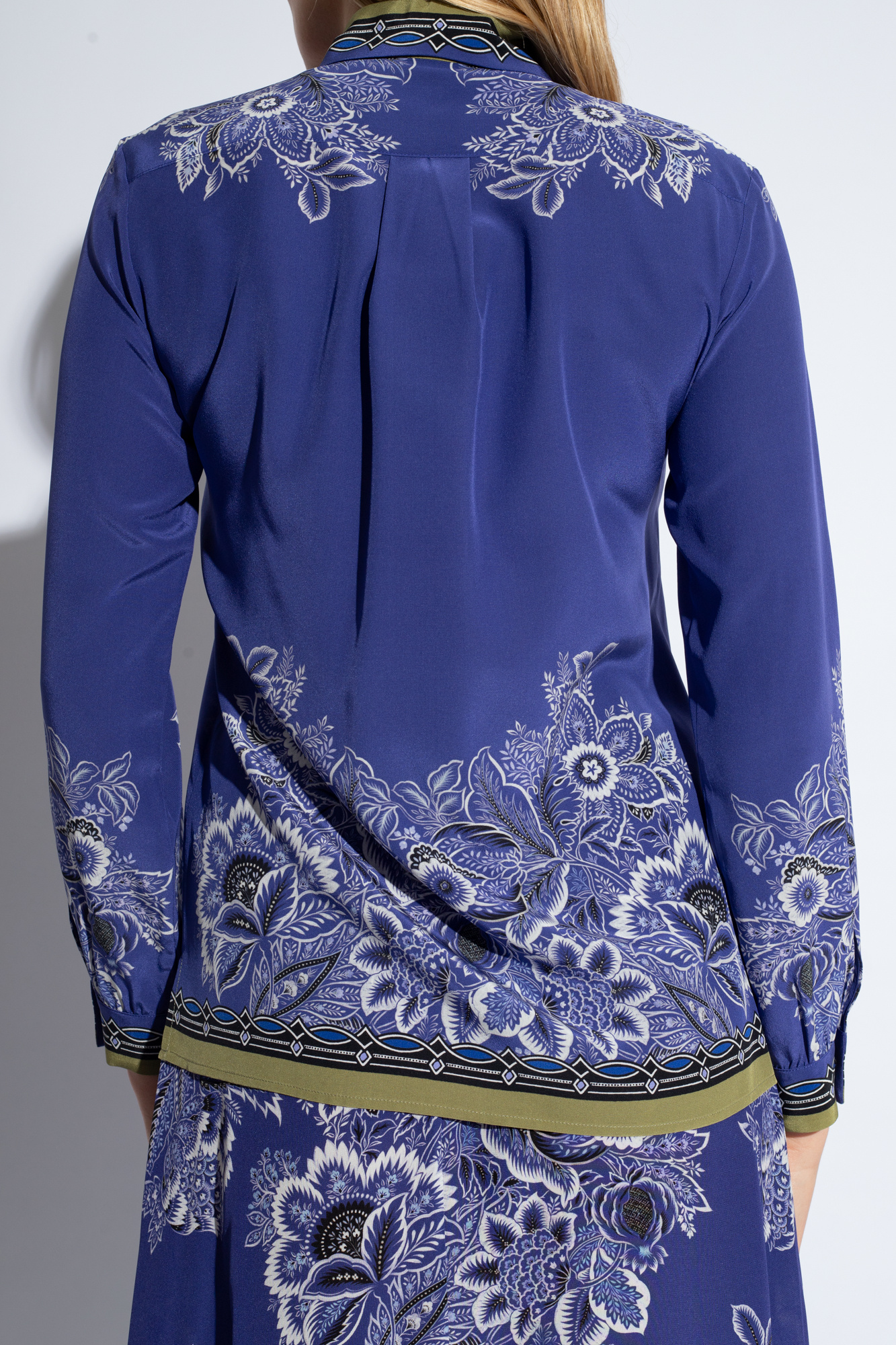 Etro Silk taping shirt with print