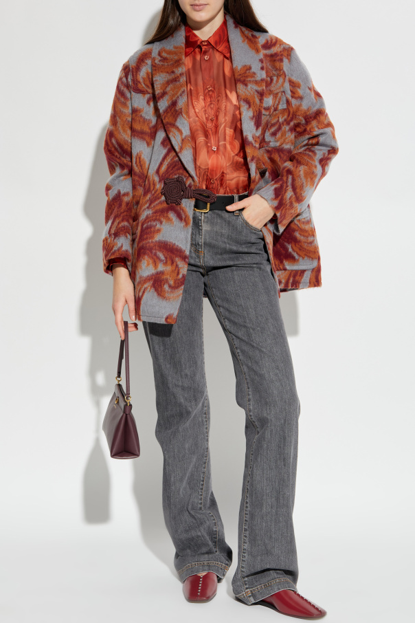Etro Camisa de seda con motivo floral