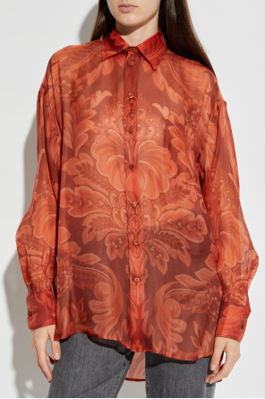 Etro Camisa de seda con motivo floral