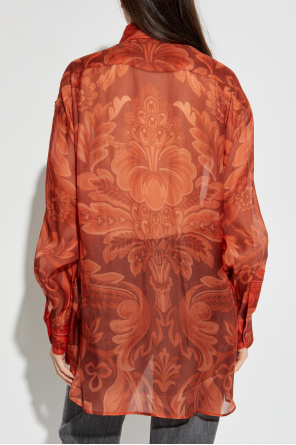 Etro Camisa de seda con motivo floral