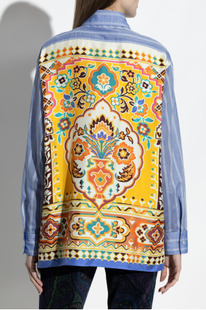 Etro Camisa de materiales combinados