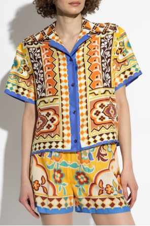 Etro Camisa de seda de manga corta