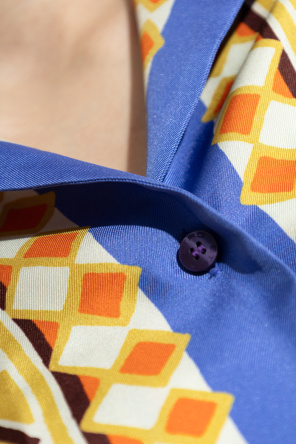 Etro Camisa de seda de manga corta