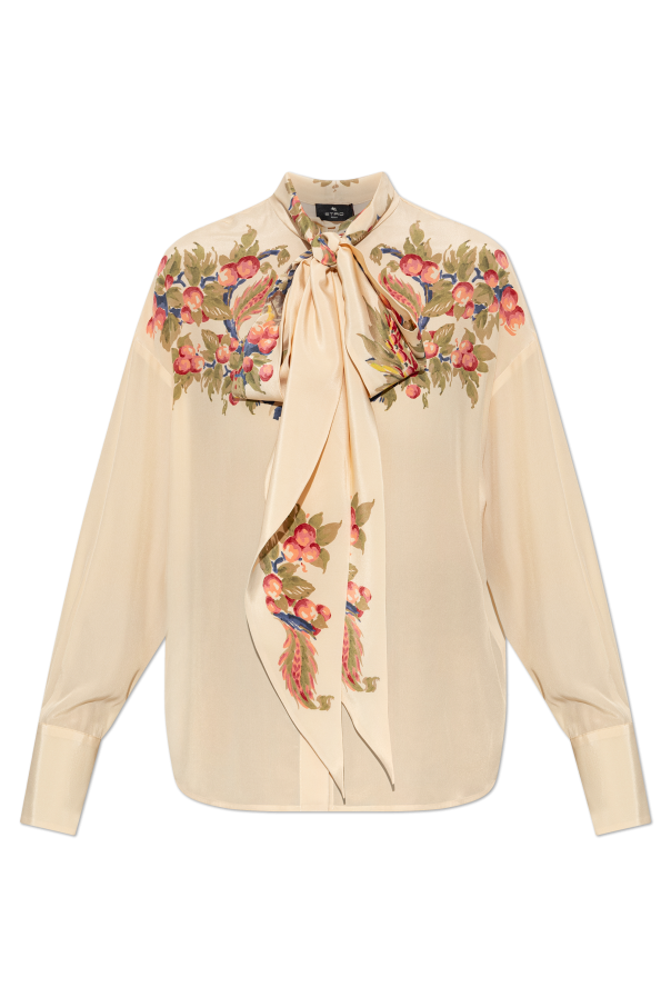 Silk shirt with floral motif od Etro