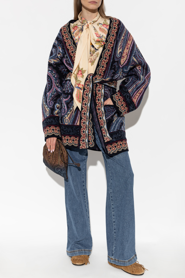 Etro Camisa de seda com padrão floral