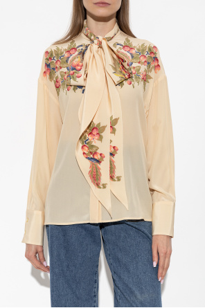 Etro Camisa de seda com padrão floral
