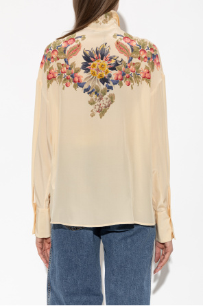 Etro Camisa de seda com padrão floral