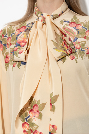 Etro Camisa de seda com padrão floral