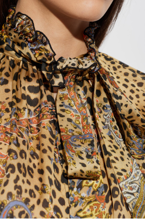 Etro Silk top with decorative tie at the neckline