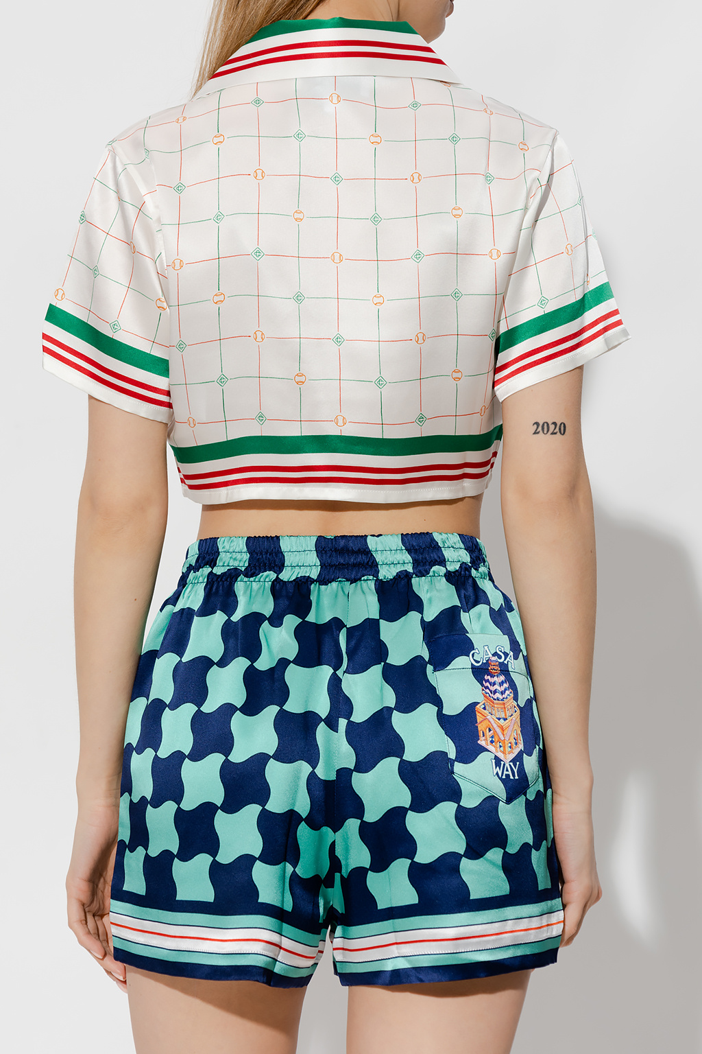 Casablanca Cropped silk shirt