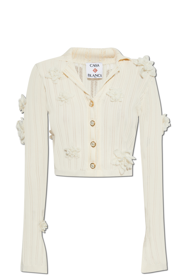 Casablanca Cardigan mit Aufnähern