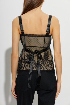 Zadig & Voltaire Top de alças em renda 'Cenly'
