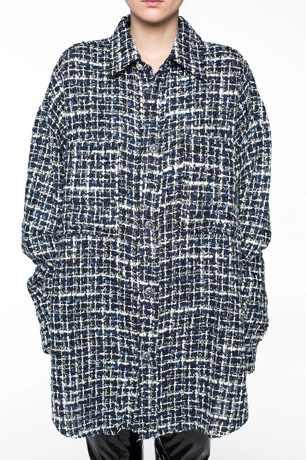 Faith Connexion Light blue Over sized tweed shirt - Luxed