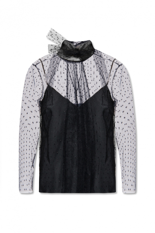 Red Valentino Top with polka dots