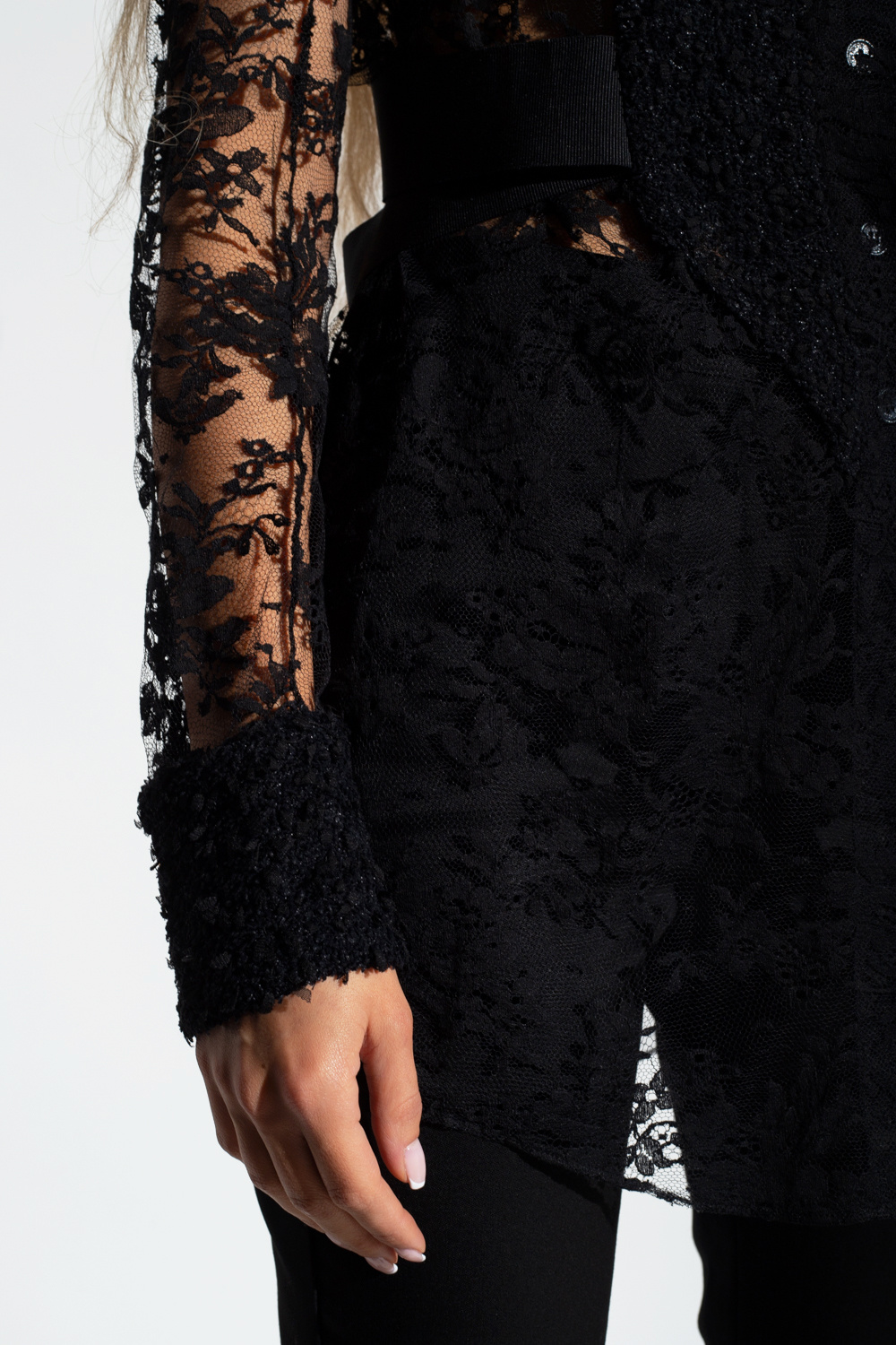 Balmain Long lace shirt