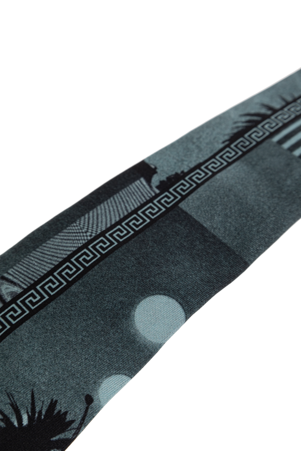 Versace Silk tie with 'Sunset Palms' print