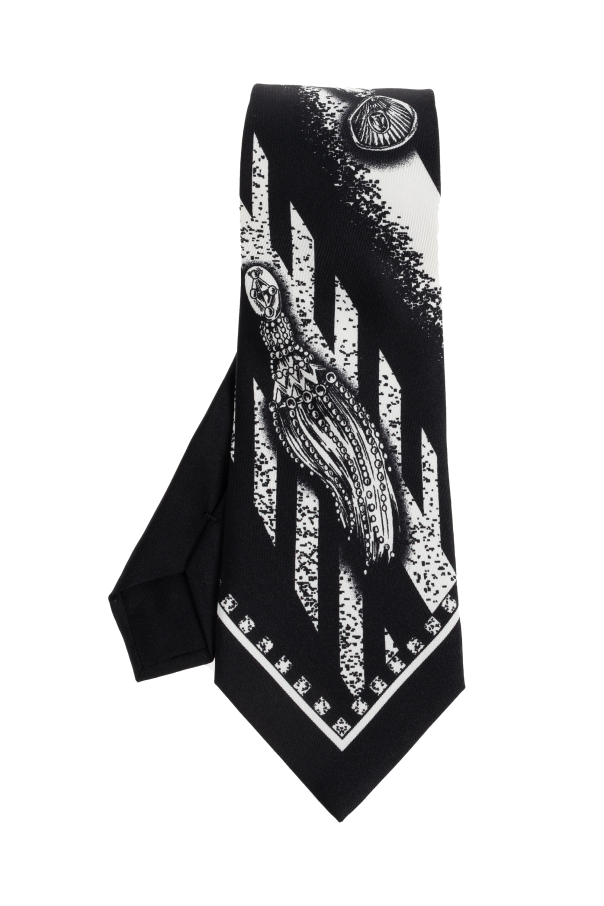 Silk tie with 