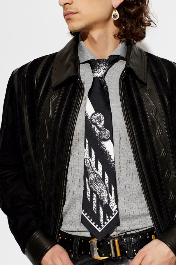 Versace Silk tie with "Formula 6" print