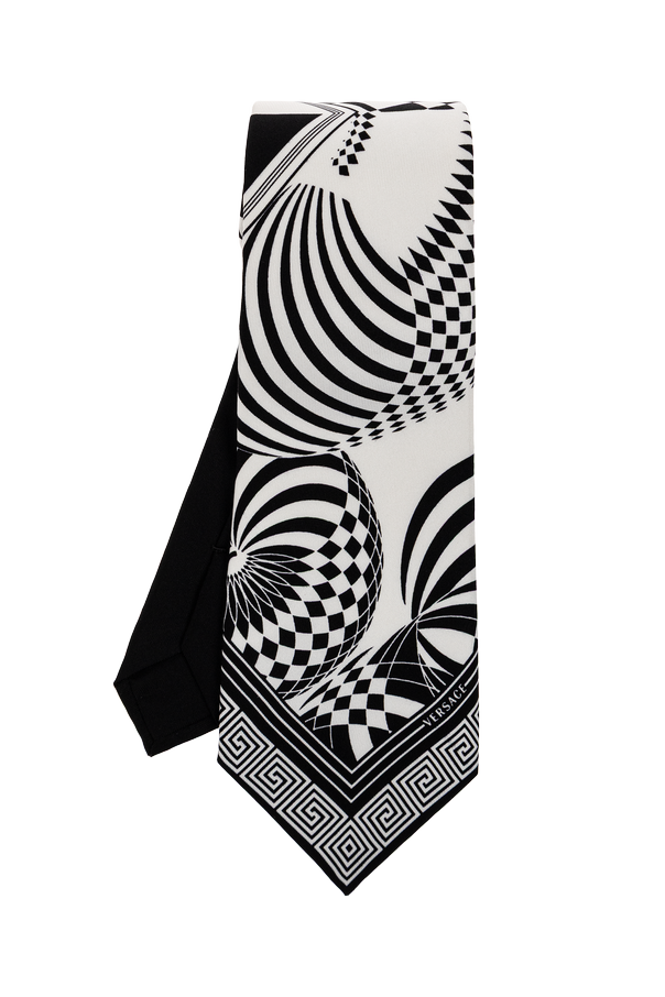 Silk tie with 