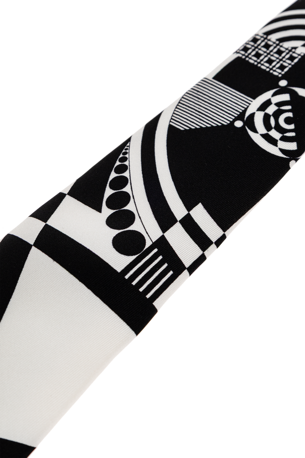 Versace Silk tie with "Optical Teatro" print