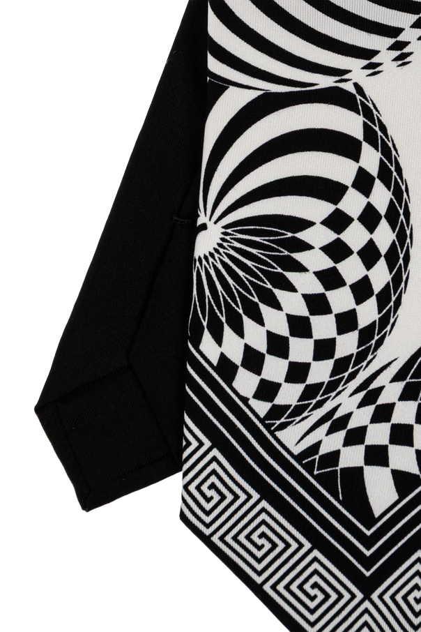 Versace Silk tie with "Optical Teatro" print