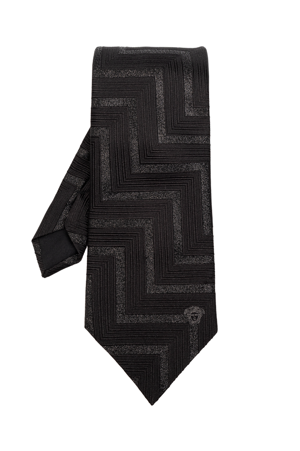Silk tie with lurex thread od Versace