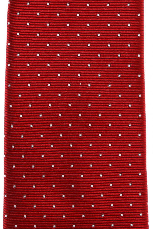 Lanvin Polka dot pinstriped tie