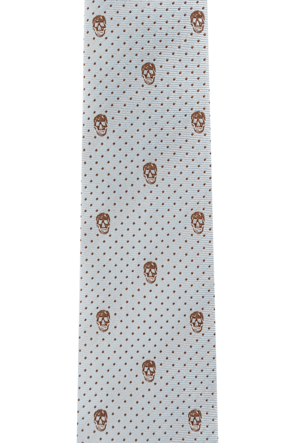 Alexander McQueen Silk tie with a distinctive skull motif