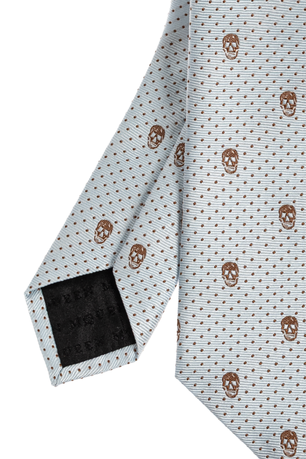 Alexander McQueen Silk tie with a distinctive skull motif