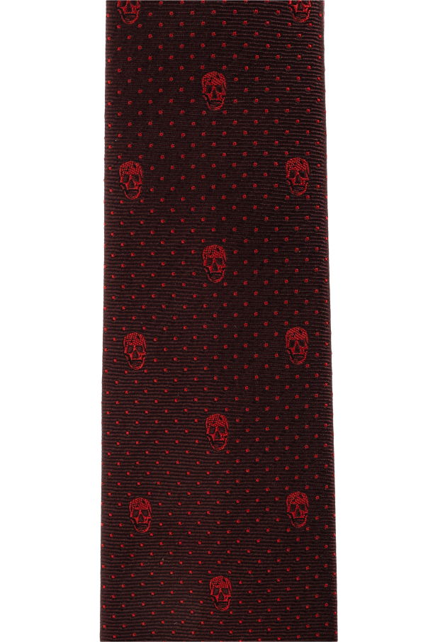 Alexander McQueen Silk tie with a distinctive skull motif