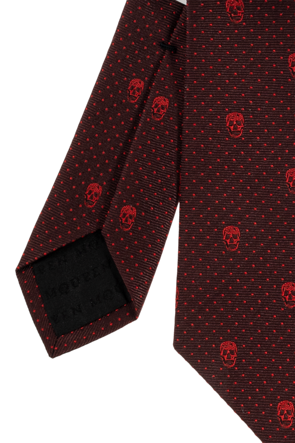 Alexander McQueen Silk tie with a distinctive skull motif