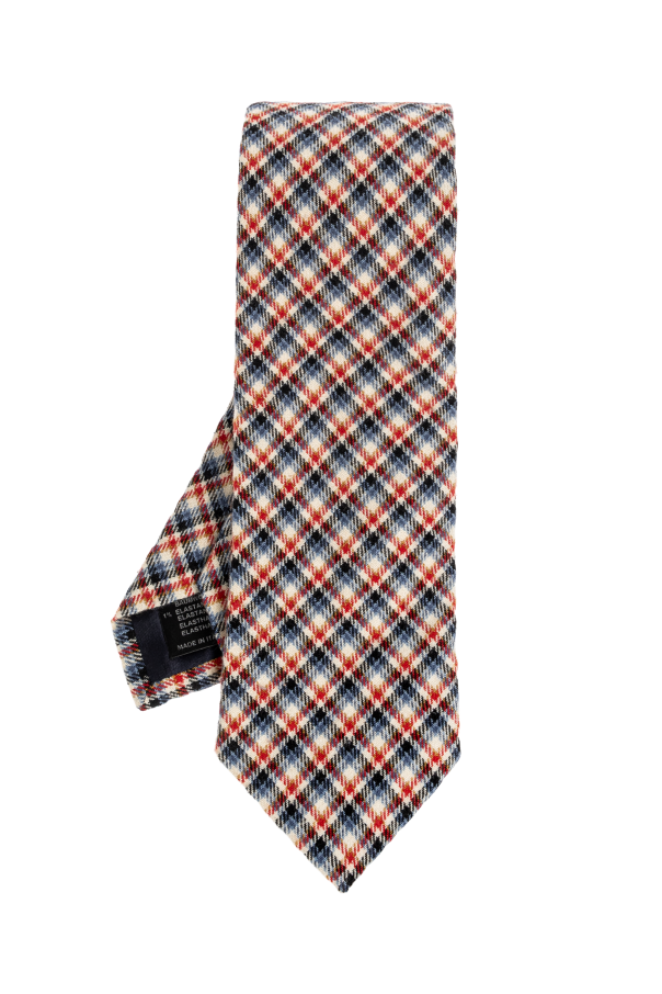 Plaid patterned tie od Dries Van Noten